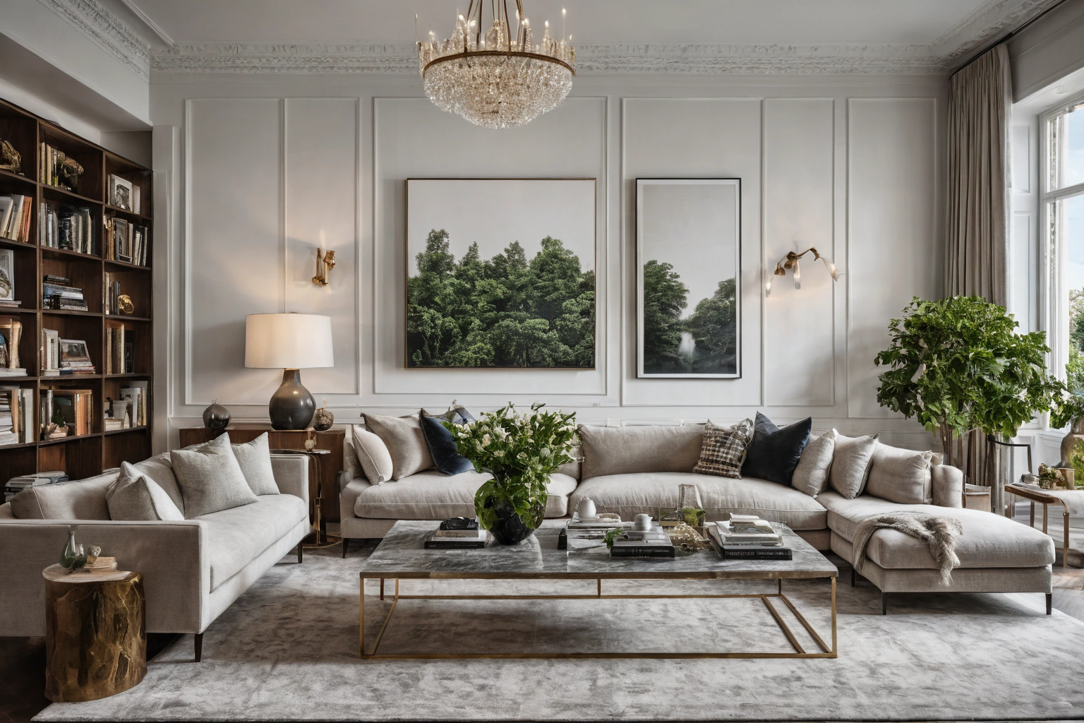 Turnkey living room delivered fully styled
